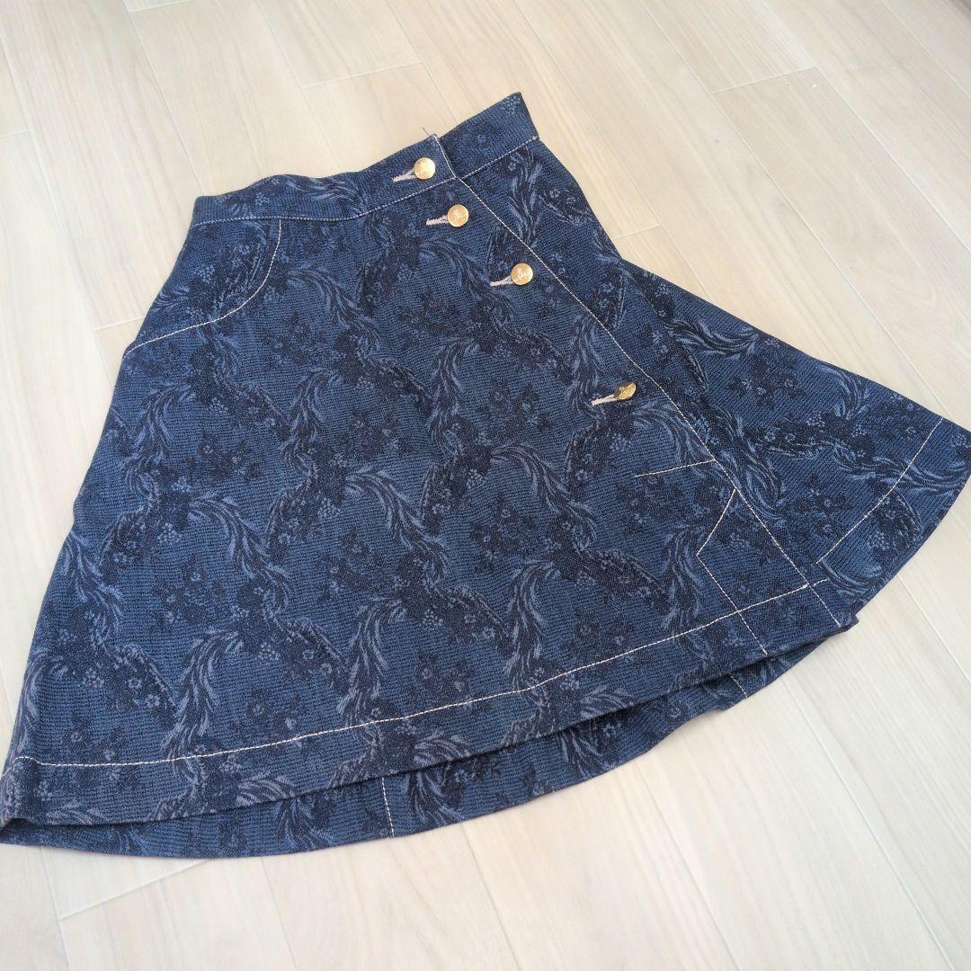 超希少 90s 廃盤　金オーブ立体デニムライディングスカート ヴィヴィアン 英製
