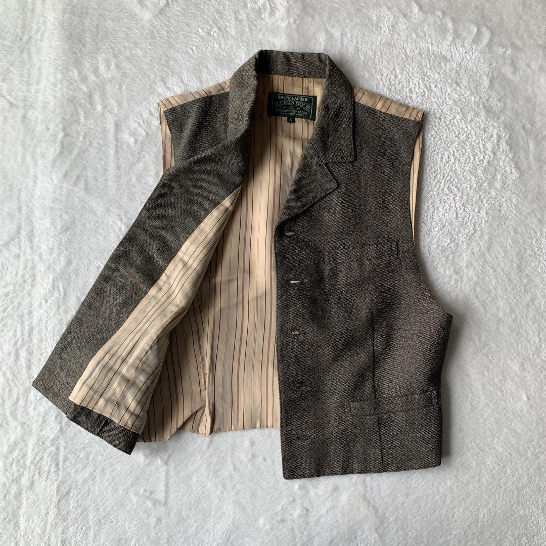 超希少 90s ラルフローレン ポロ カントリー ベスト ジレ ウール