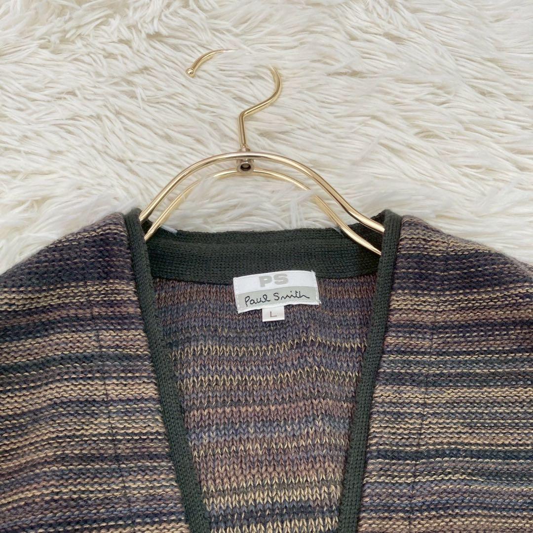 Paul Smith ニットベスト カーキ ブラウン L カジュアル 着回し