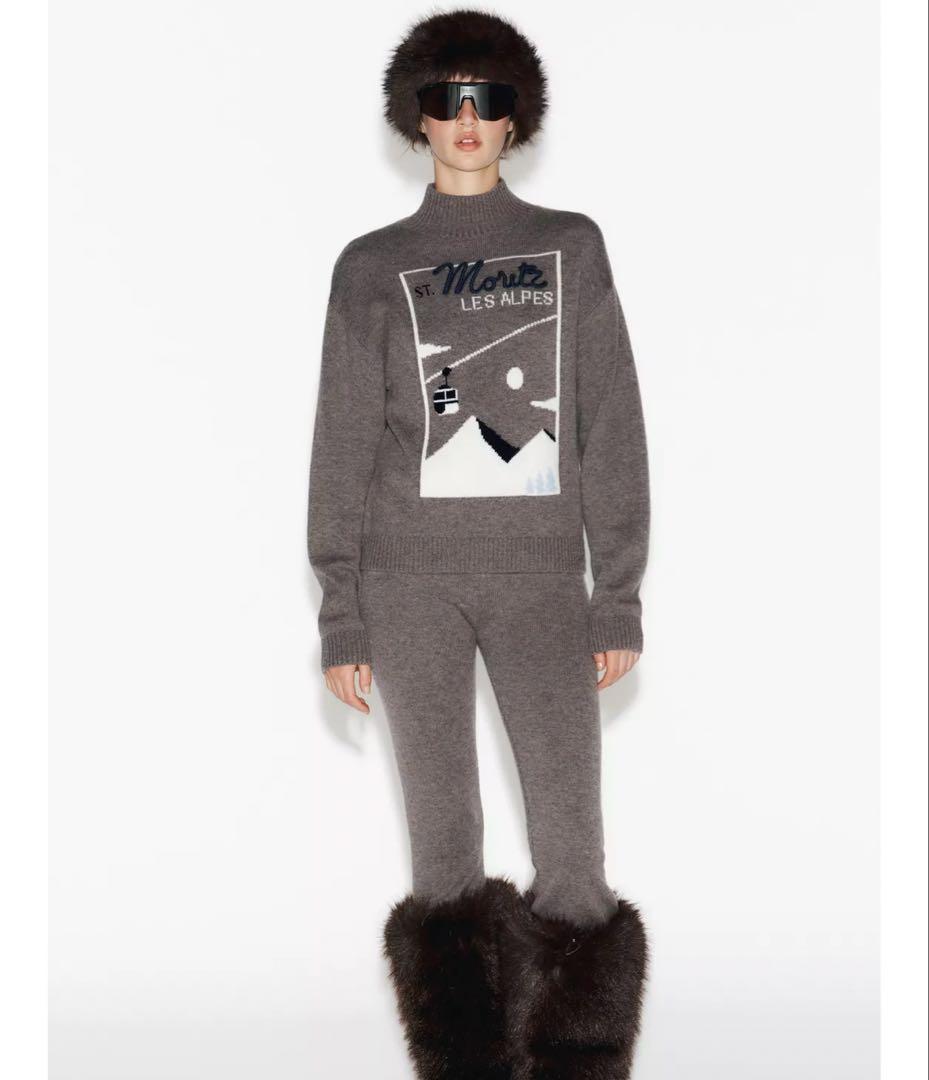 ZARA ザラ 90%ウールFLAREスキーコレクションパンツ S