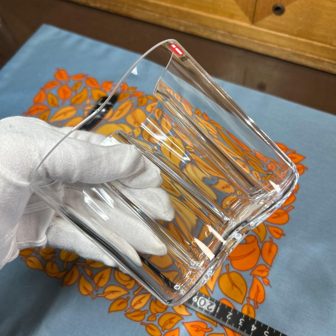 イッタラ　アルヴァ・アアルト　クリア　95ミリ フラワーベース　美品