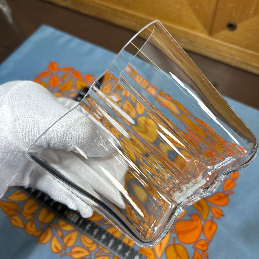 イッタラ　アルヴァ・アアルト　クリア　95ミリ フラワーベース　美品