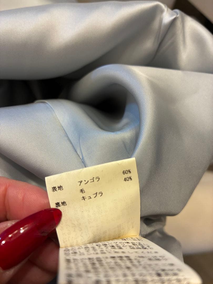 ANAYIフード付きライトブルーコート