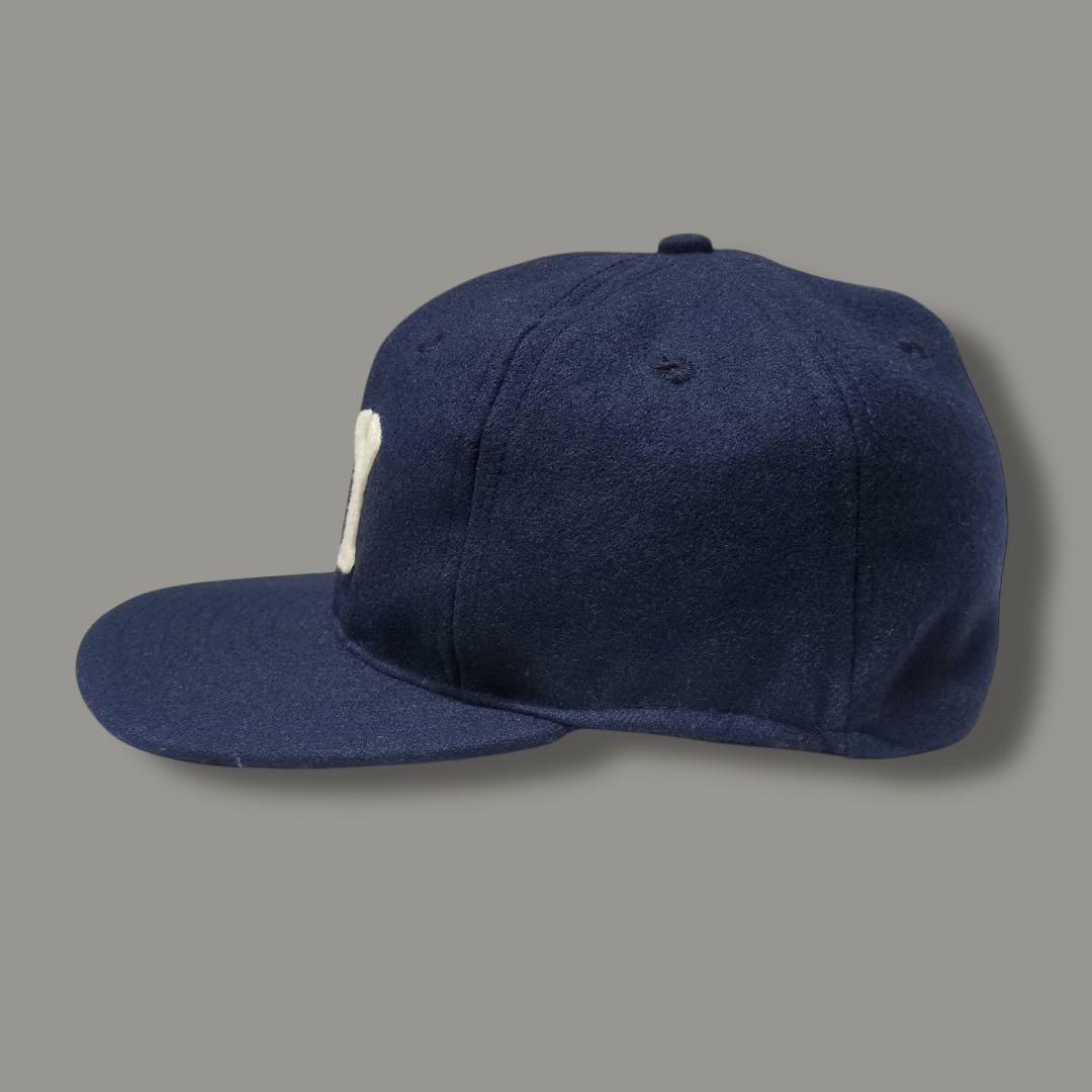 90s USA製 Ebbets Field Flannels NY つば裏緑