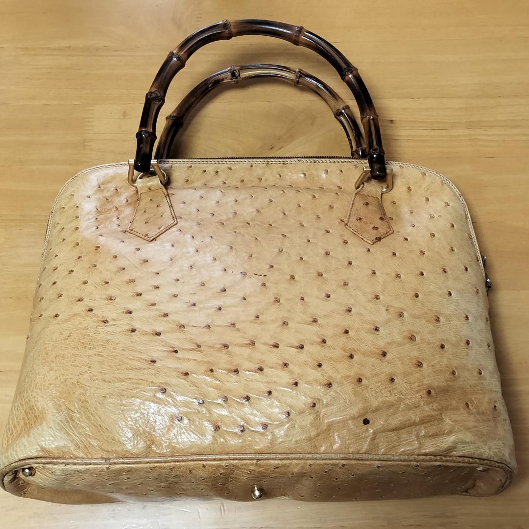 【美品】グッチ GUCCI バッグ（ストラップ＆鏡&鏡入れ付属） ベージュ