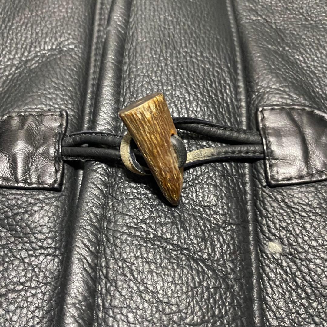 交渉中gco34 フーディーラムレザームートンダッフルコート　フード取外し可能