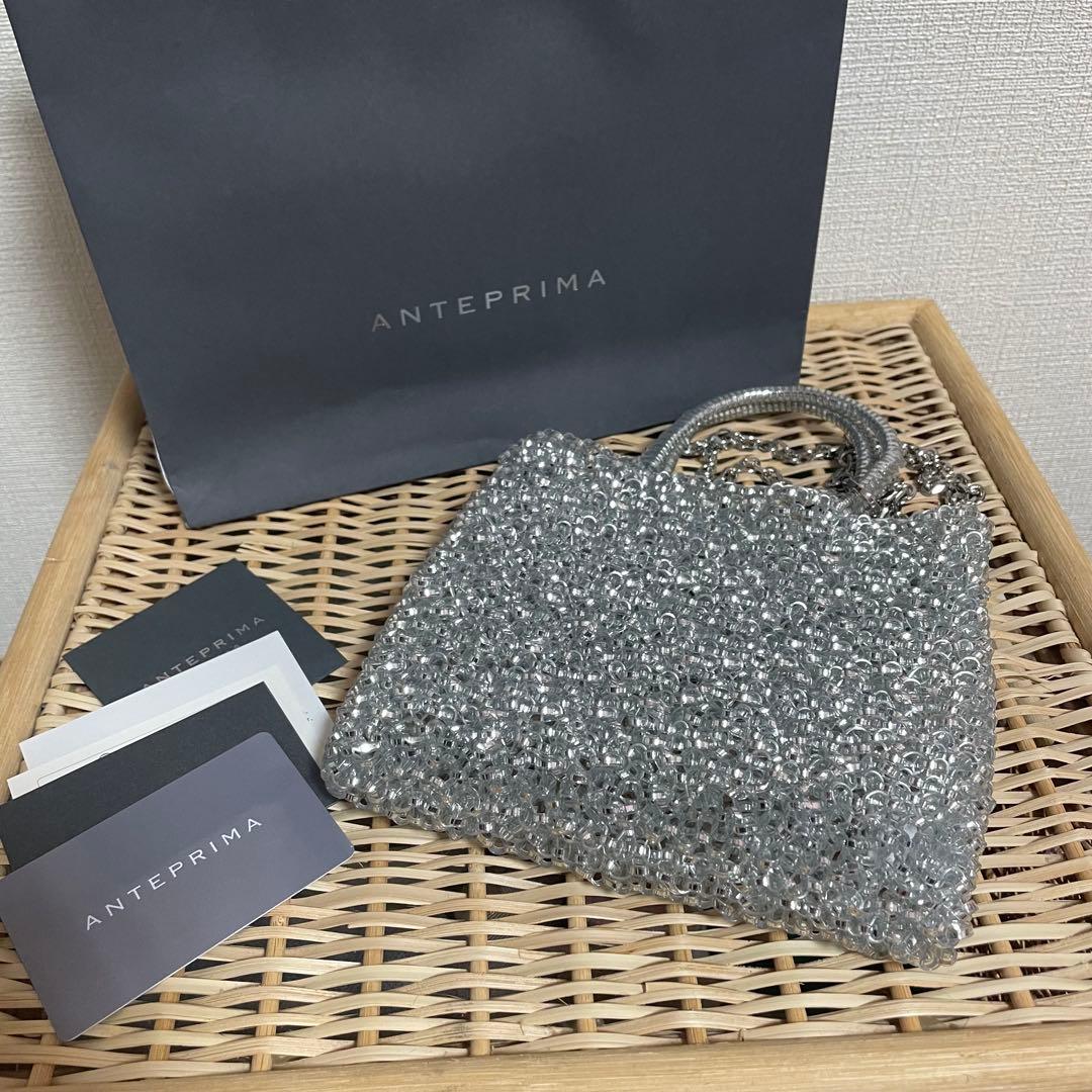 ANTEPRIMA シルバー パーティーバッグ 保存袋、紙袋付き