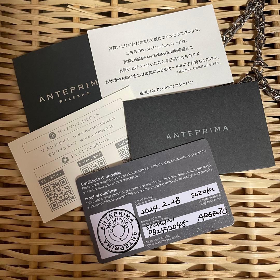 ANTEPRIMA シルバー パーティーバッグ 保存袋、紙袋付き