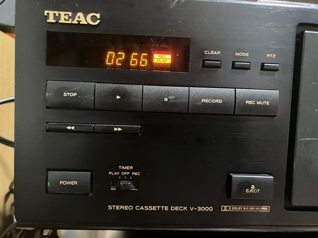 【動作品】TEAC・V-3000／ステレオカセットデッキ