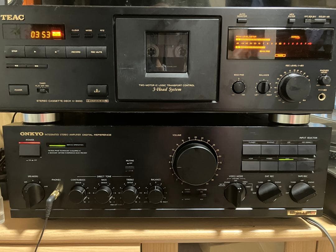 【動作品】TEAC・V-3000／ステレオカセットデッキ