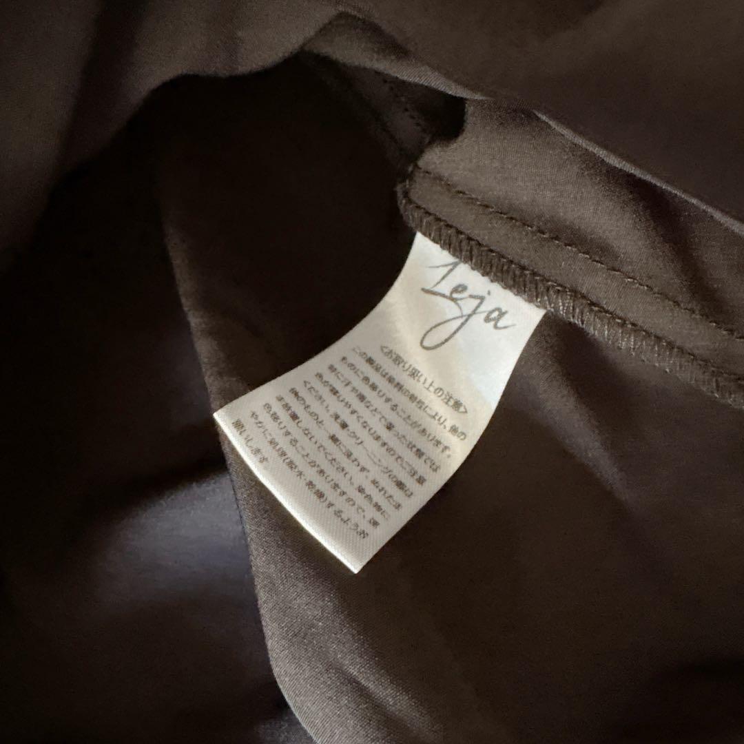 新品✨LEJA ビジューカラー 花柄フリル マーメイドドレス S 黒 結婚式