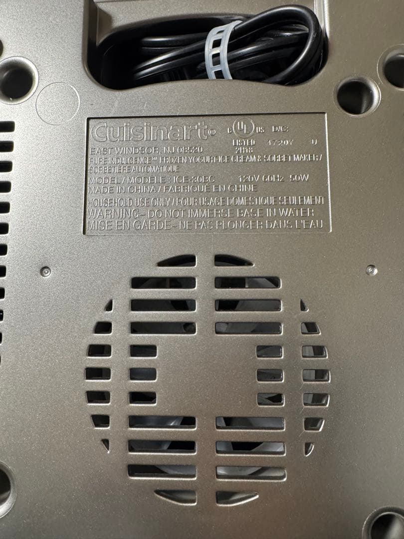Cuisinart クイジナート　アイスクリームメーカー／ICE-30BC