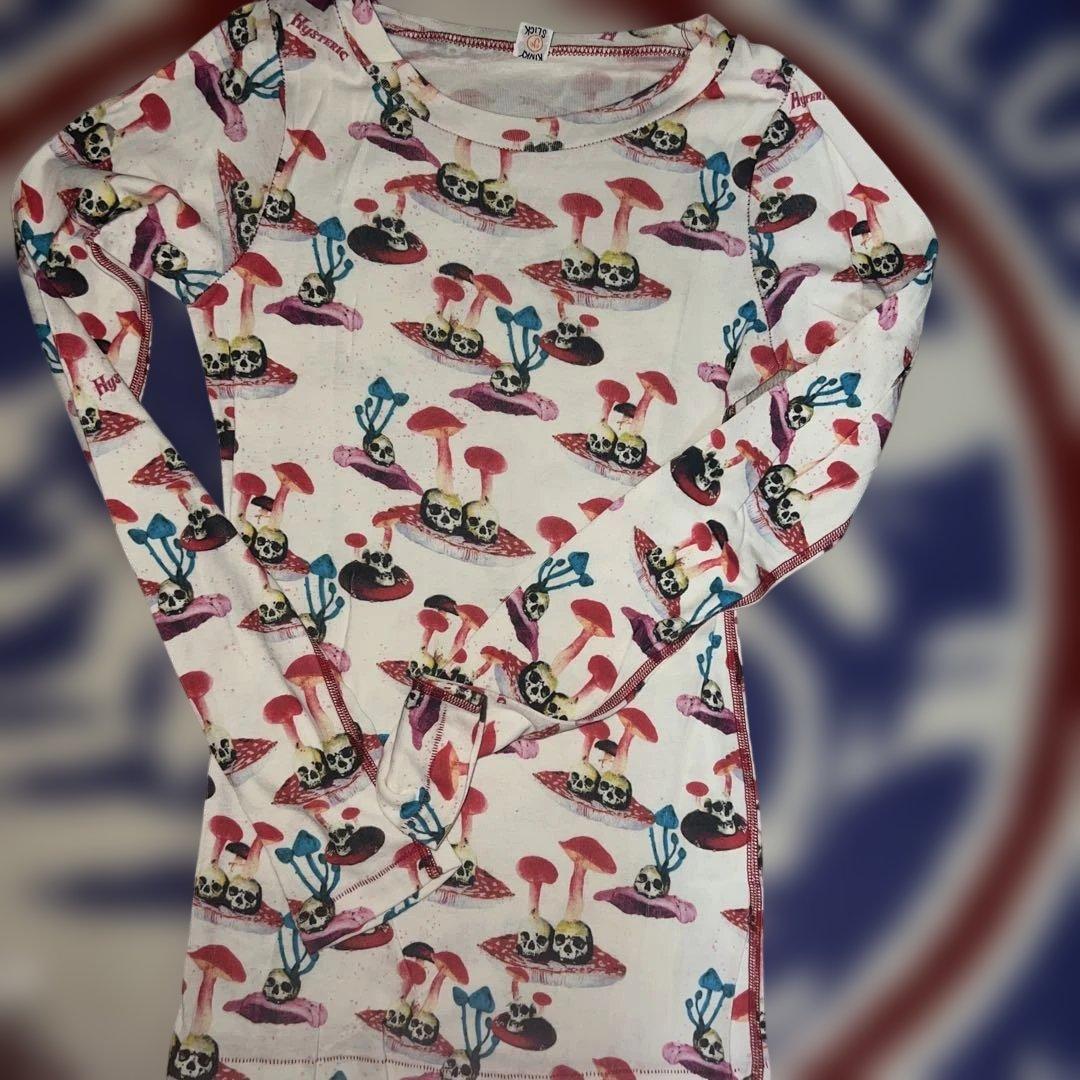 HYSTERIC GLAMOUR スカルキノコ長袖Tシャツ