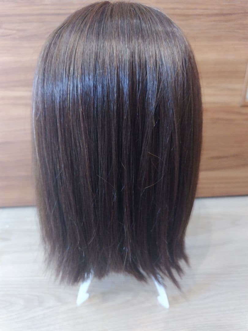 リネアストリア 天使のフラットボブ人毛MIX Ｓサイズ チョコブラウン