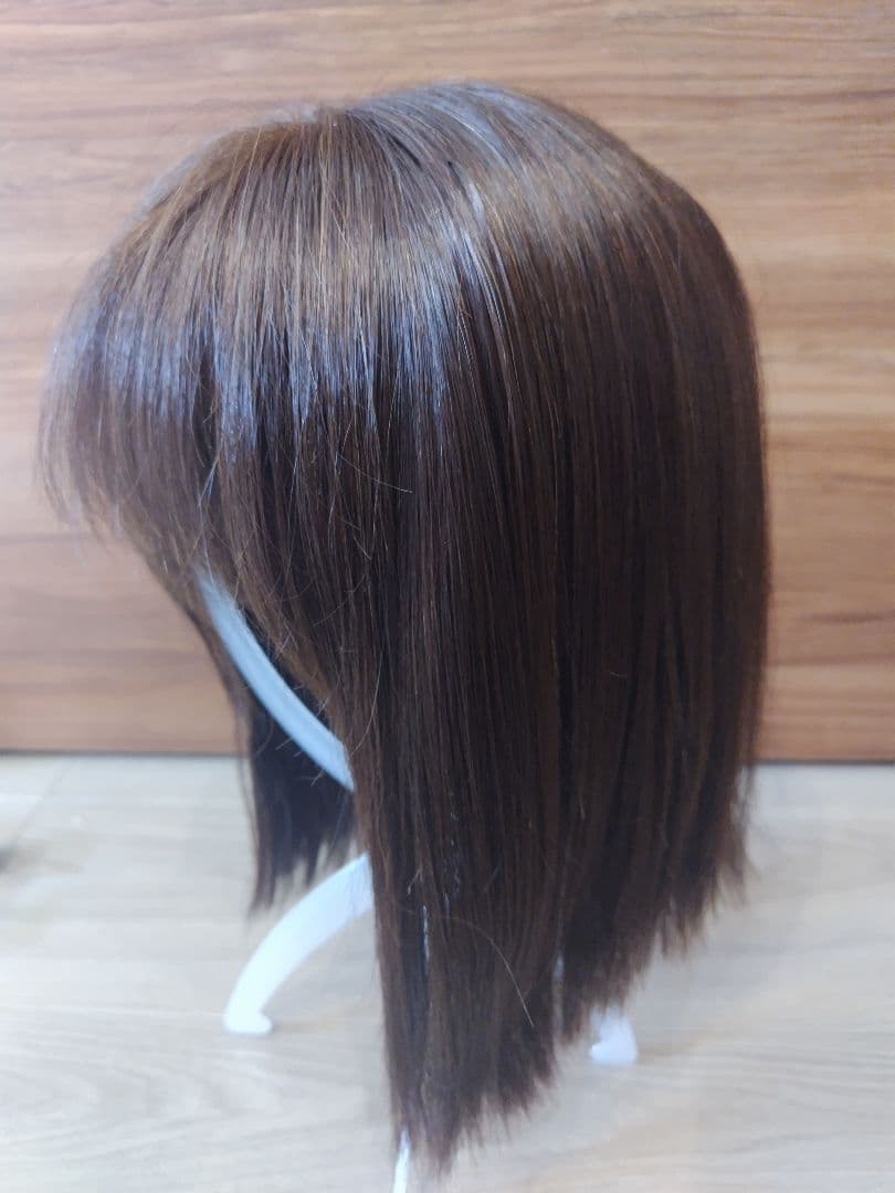 リネアストリア 天使のフラットボブ人毛MIX Ｓサイズ チョコブラウン