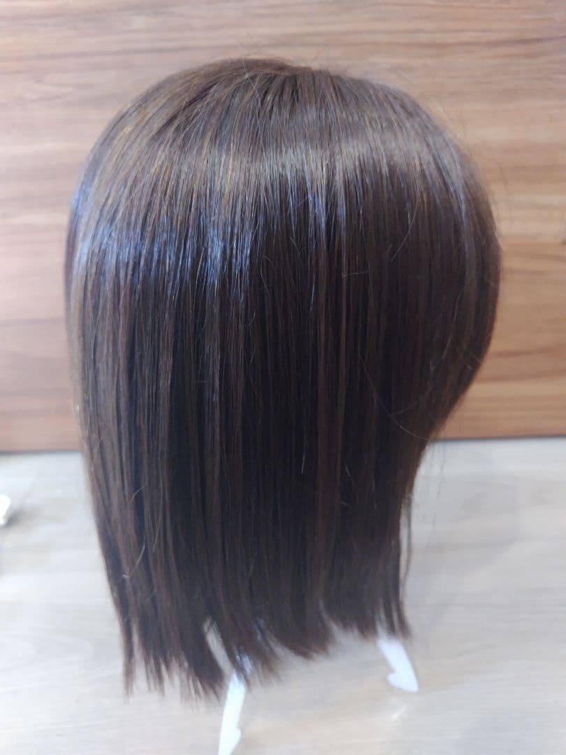 リネアストリア 天使のフラットボブ人毛MIX Ｓサイズ チョコブラウン