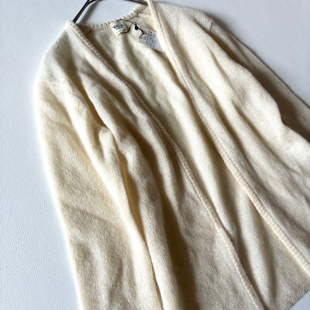 未使用タグ付✨Ron Herman　長袖カーディガン　ピュアカシミヤ100%　白