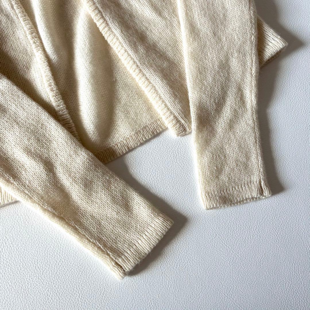 未使用タグ付✨Ron Herman　長袖カーディガン　ピュアカシミヤ100%　白