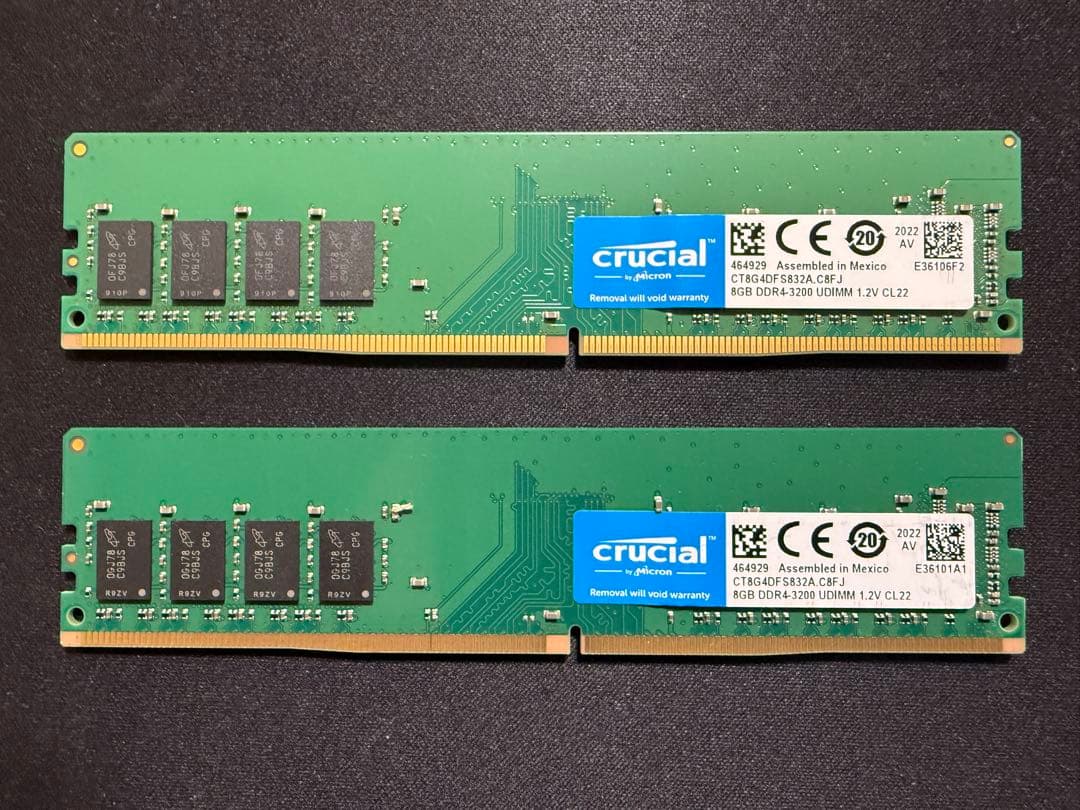 Crucial DDR4-3200 8GB×2枚 メモリ