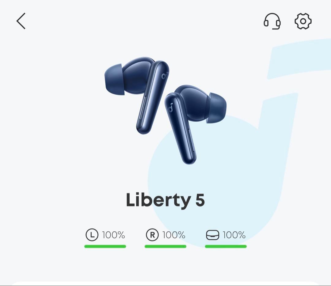 Liberty 5 ワイヤレスイヤホン ネイビー