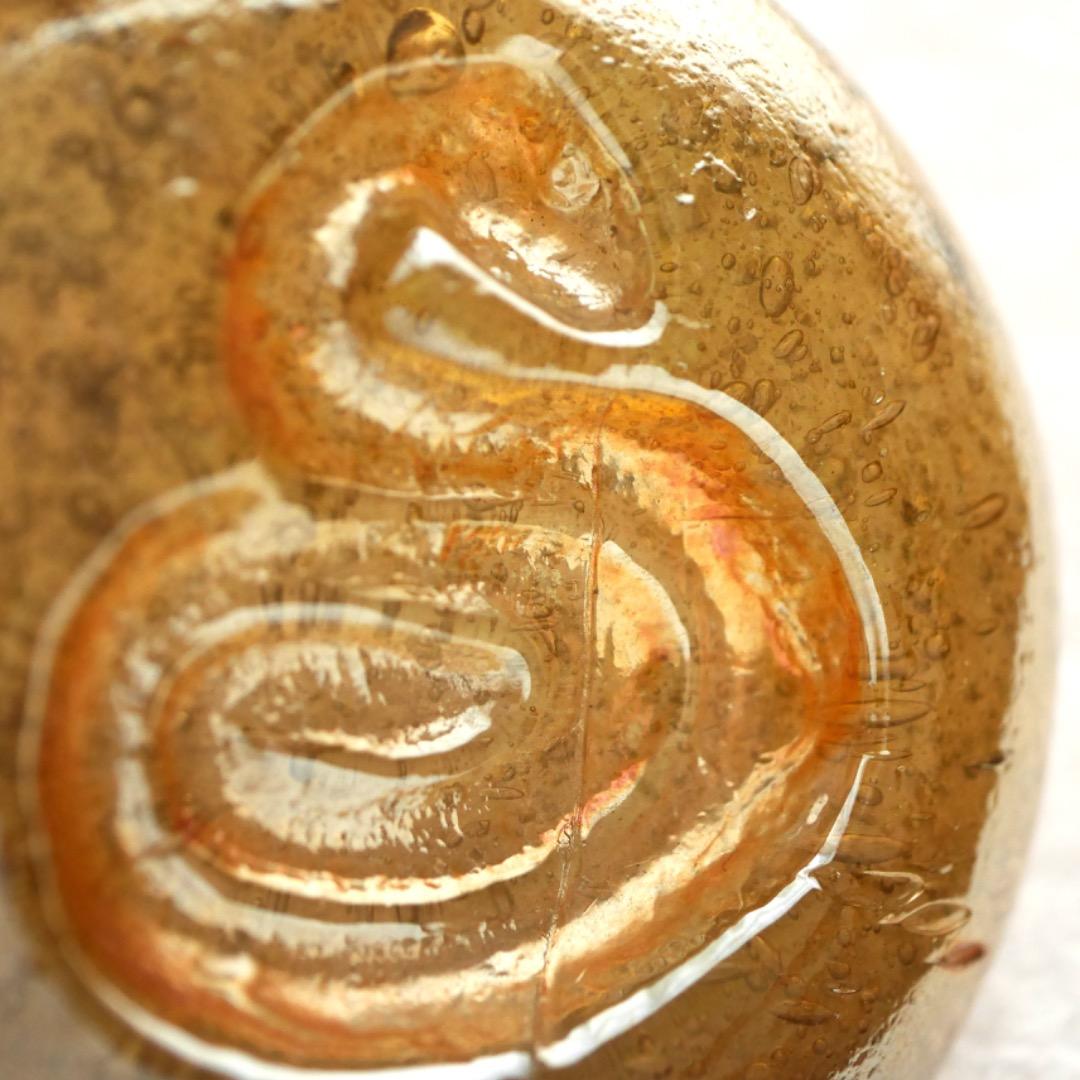 石けり 蛇 2枚セット ラスター 気泡 大正 昭和 レトロ 石蹴り /SN