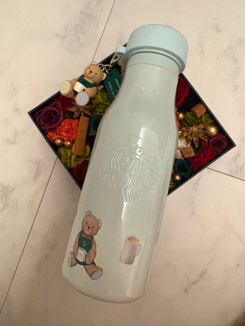 新品未使用☆スタバ ジェラピケ ステンレスボトル　 ミントグリーン