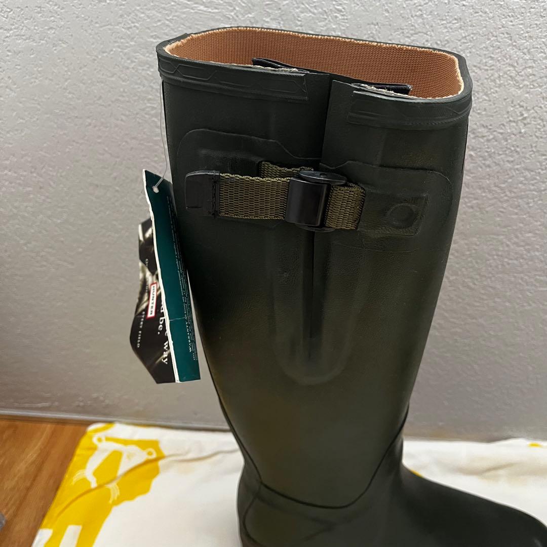 HUNTER 長靴 カーキ バックル付き