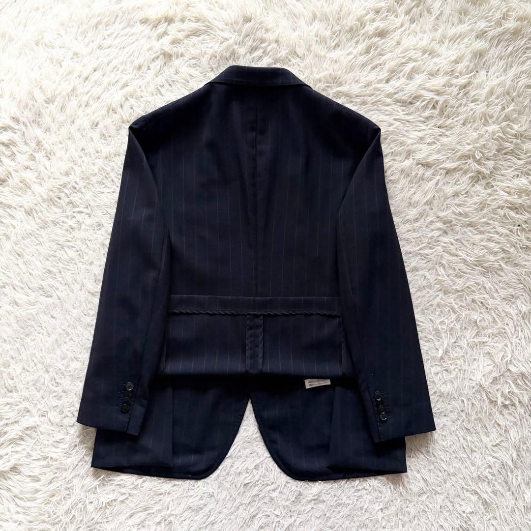 <美品>TAGLIATORE ピーノレラリオ ネイビー ウールスーツ サイズ54