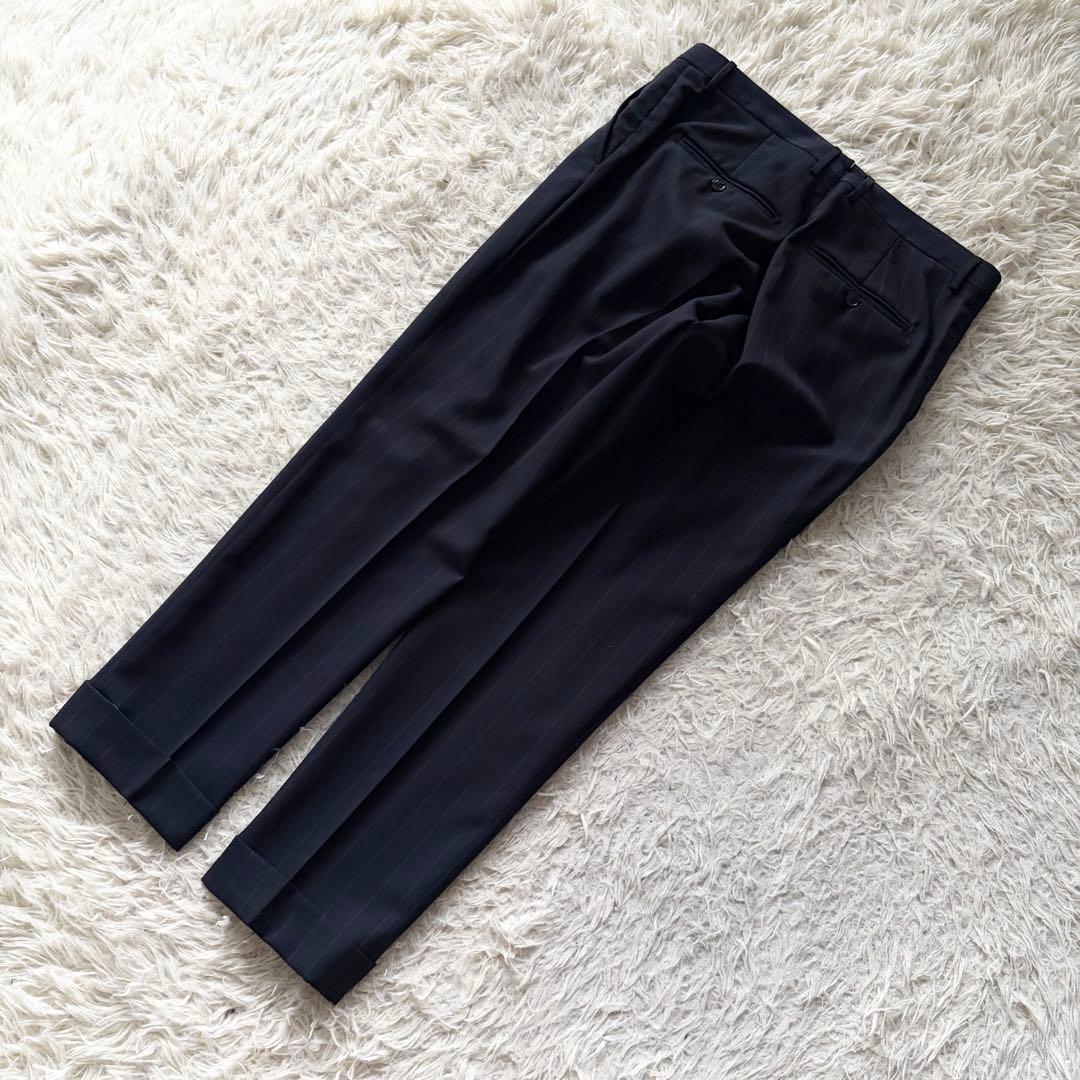 <美品>TAGLIATORE ピーノレラリオ ネイビー ウールスーツ サイズ54