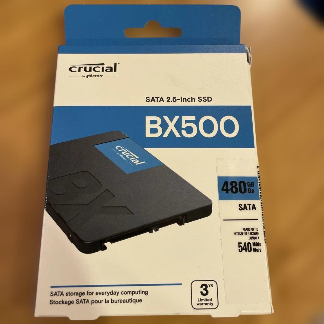 crucial BX500 480GB 2.5インチSSD
