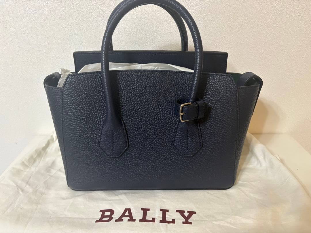 BALLY ネイビー ハンドバッグ