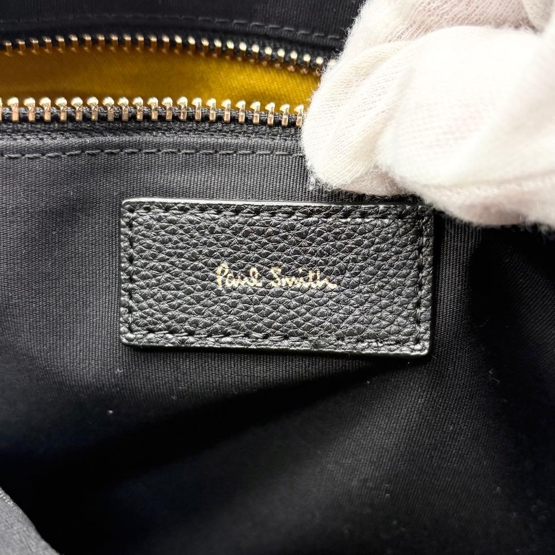 【未使用級】ポールスミス インレイドスト 2way ショルダーバッグ レザー 黒