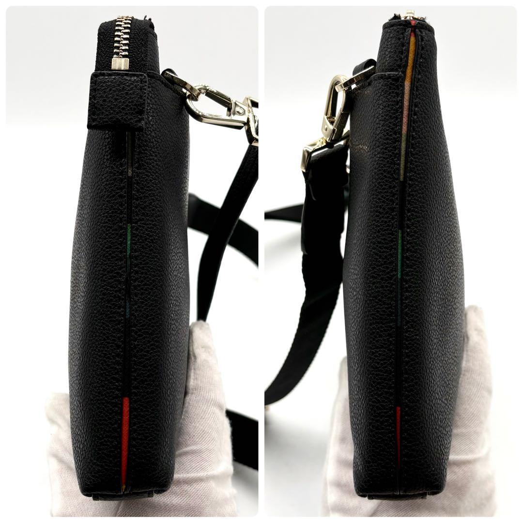 【未使用級】ポールスミス インレイドスト 2way ショルダーバッグ レザー 黒