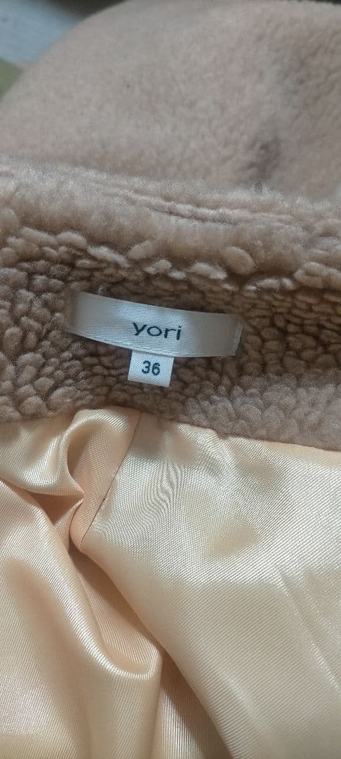 2023AW●美品●ヨリ yori もふボアコートキャメル 36