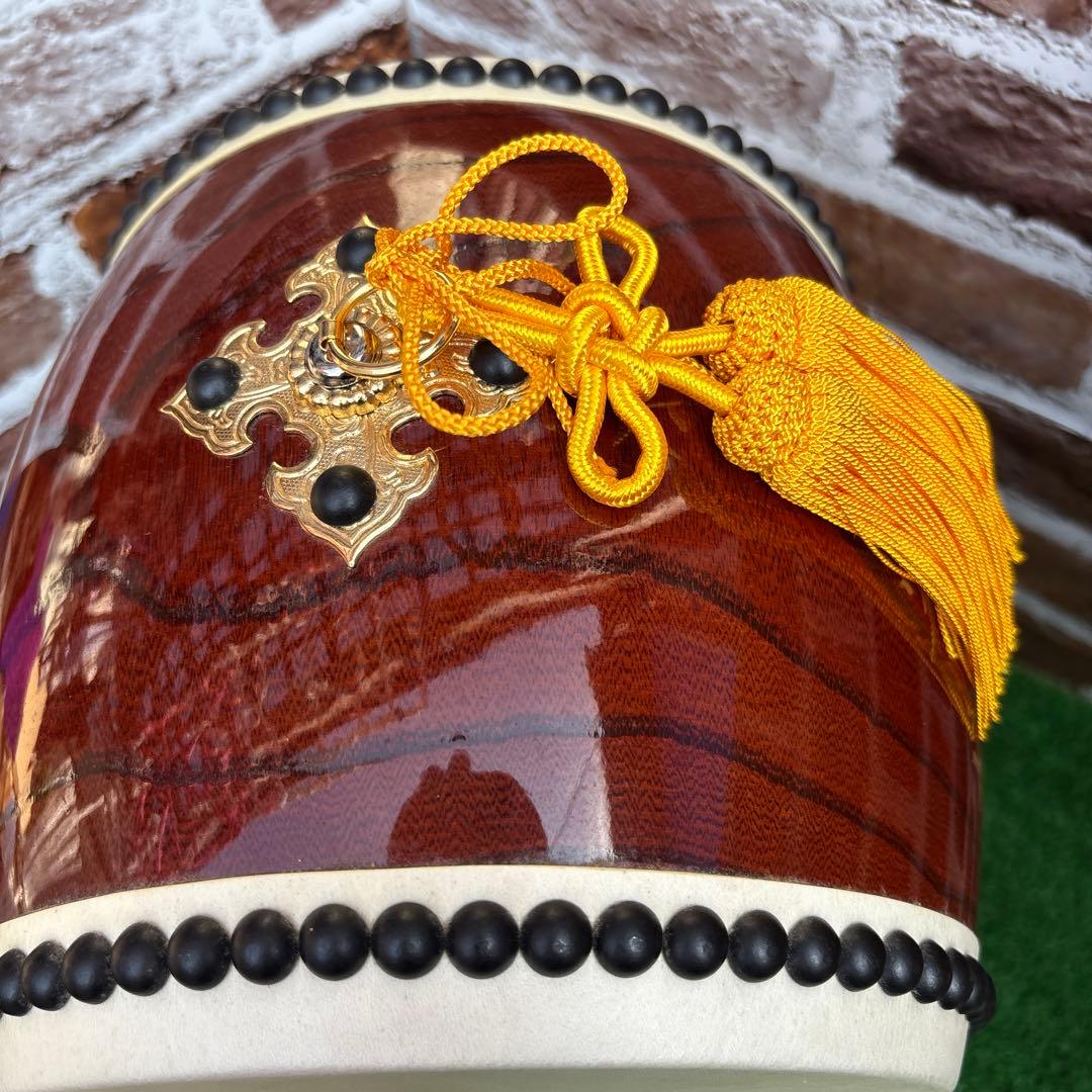 小型 飾り和太鼓 バチ付き文字入り浅野太鼓