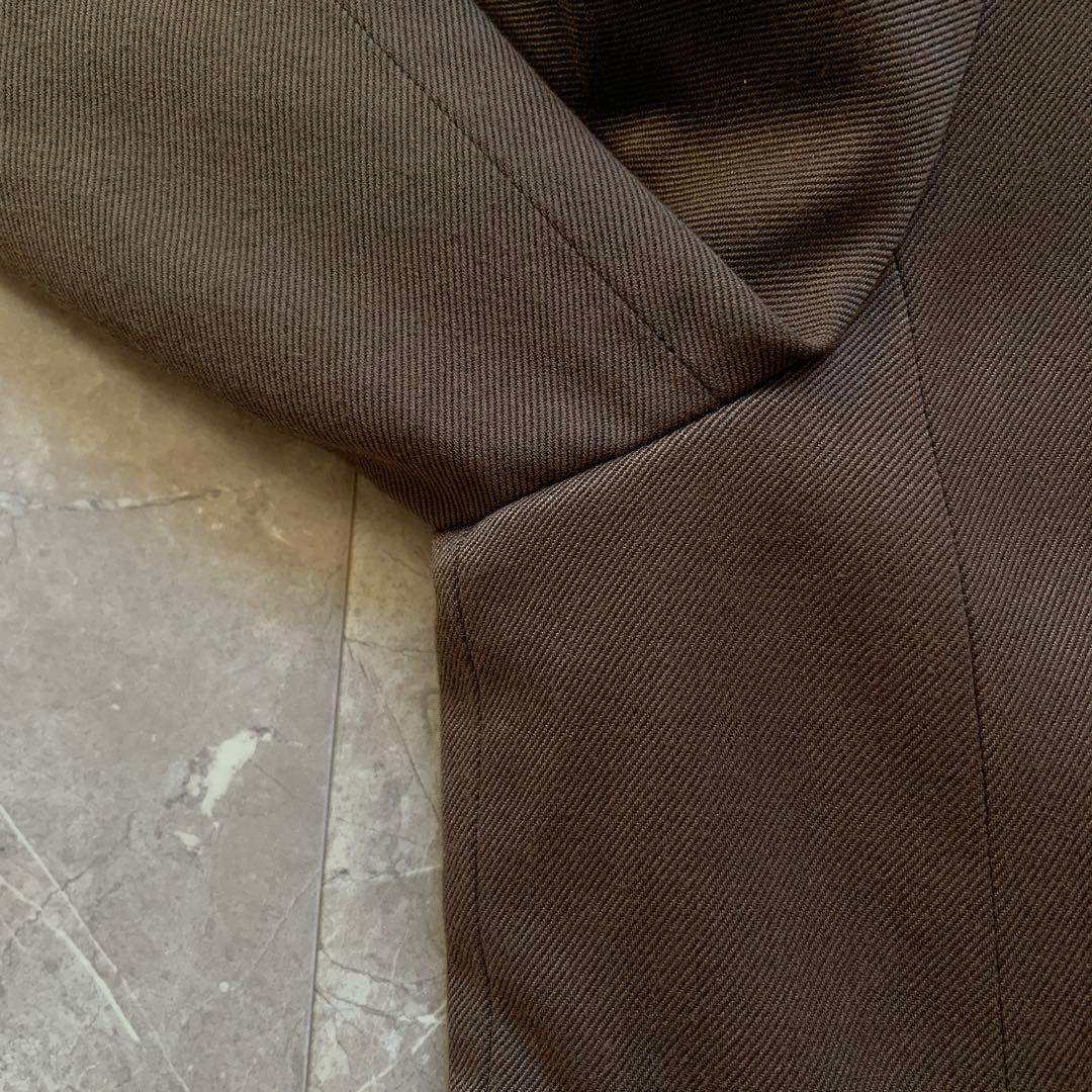 【美品】　anuans アニュアンス　ツイルダブルジャケット ブラウン