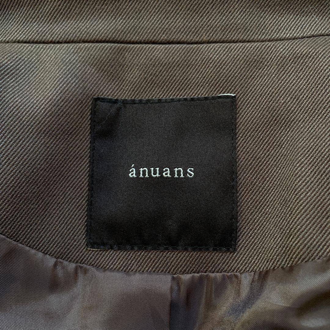 【美品】　anuans アニュアンス　ツイルダブルジャケット ブラウン