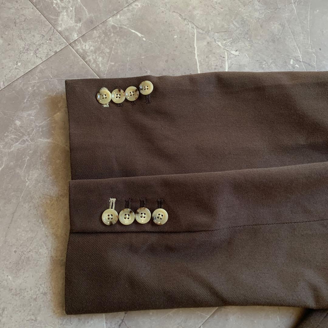 【美品】　anuans アニュアンス　ツイルダブルジャケット ブラウン