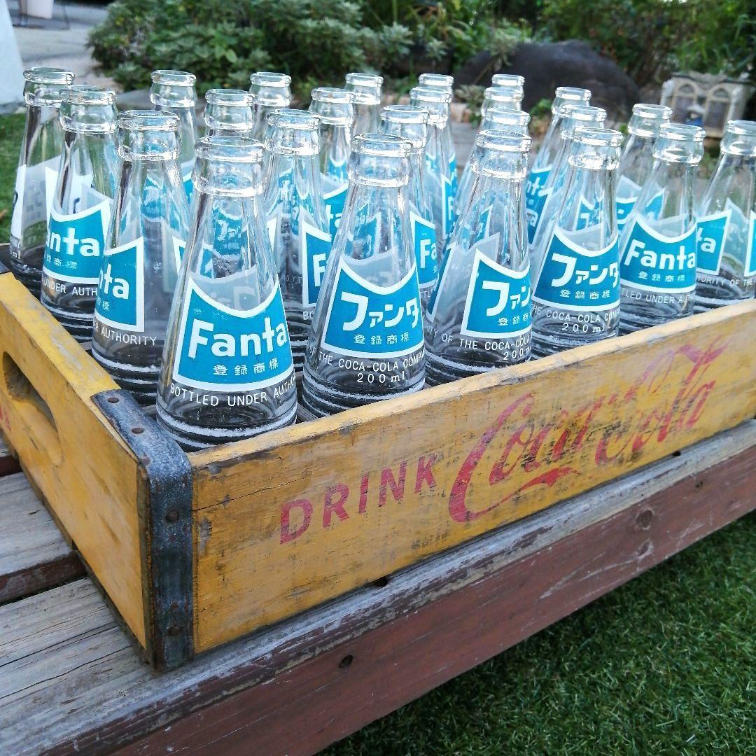 ✦1971年製　ファンタビン✦ビンテージ　コカコーラ　木箱《昭和レトロ感満載≫