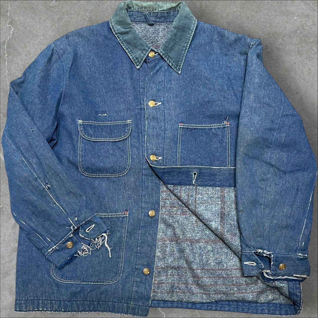 70s ラングラー ブランケット カバーオール ボロ 襤褸 ビンテージ