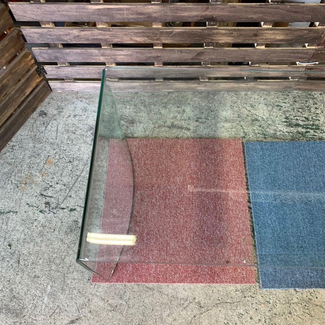 J171 直接引取限定 ガラス ローテーブル 座卓 厚み10mm 強化ガラス