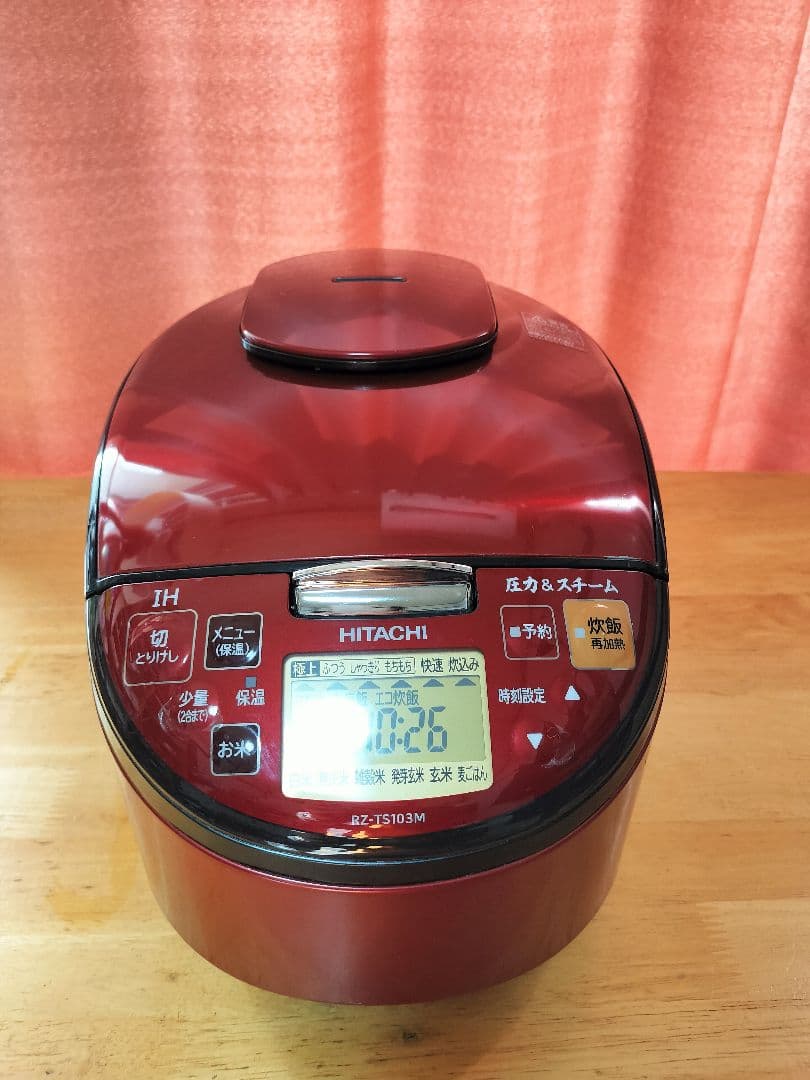 【美品】HITACHI IH炊飯器 RZ-TS103M レッド