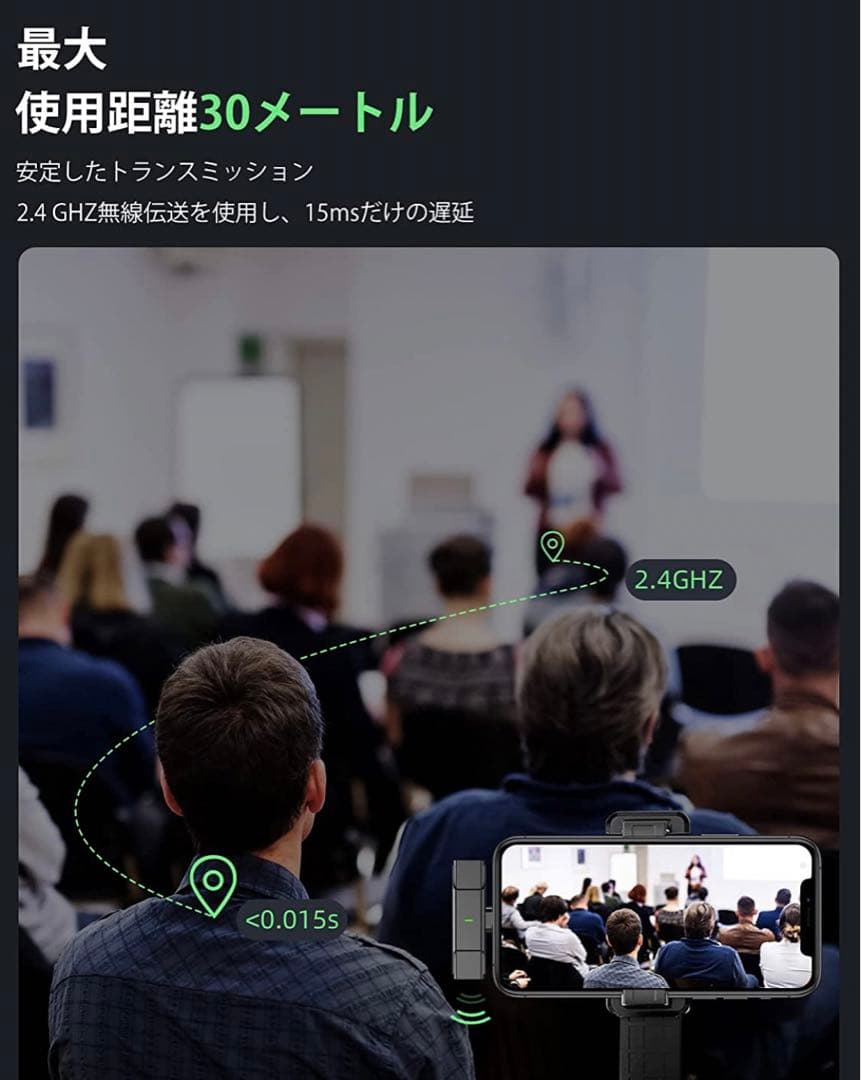 Alvoxcon ワイヤレスピンマイク2022新製品 新品未使用 プレゼント