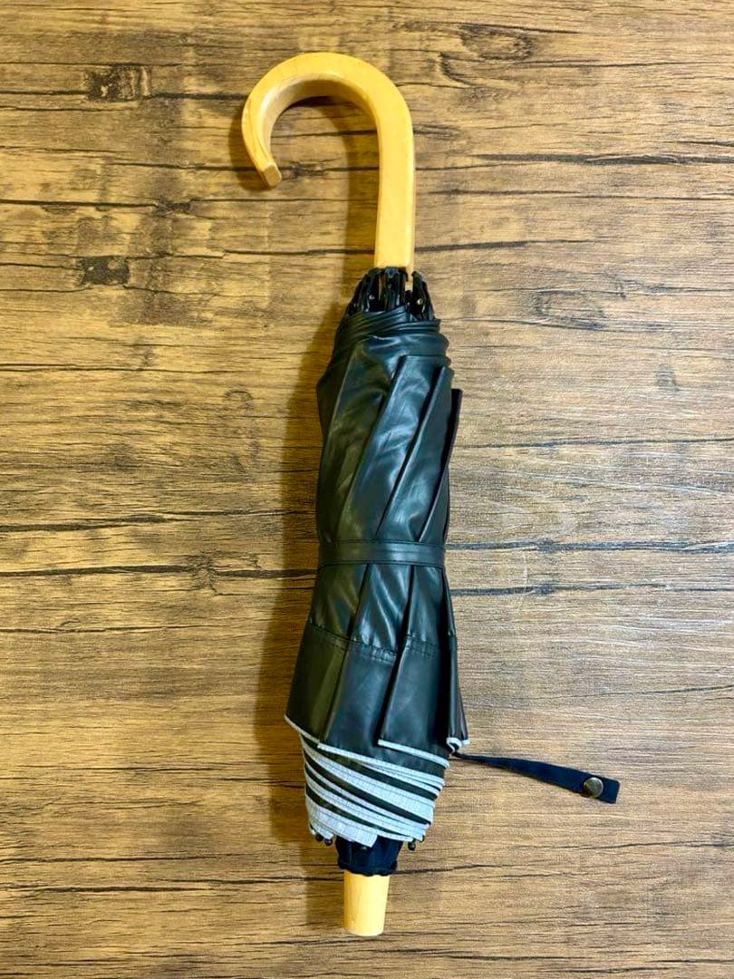 サンバリア100 2段折り日傘　ネイビー