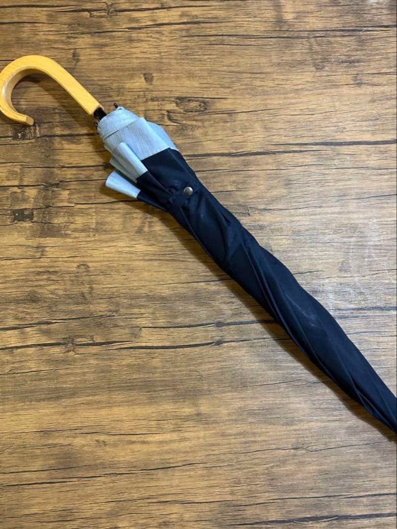 サンバリア100 2段折り日傘　ネイビー