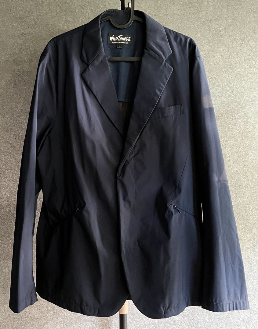 超美品ワイルドシングスセットアップスーツ2点セット　ネイビーウエストゴム