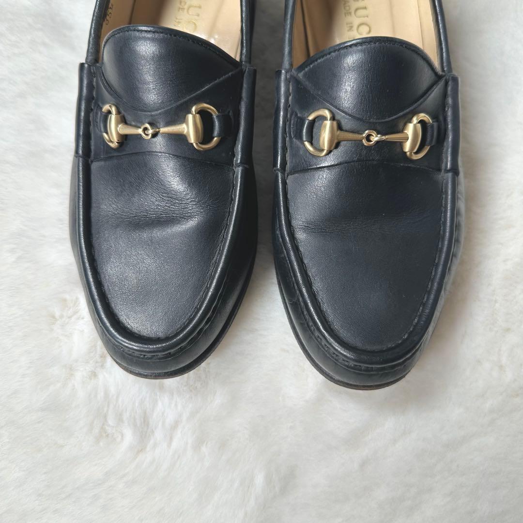美品　グッチ　ホースビット　ローファー ブラック　35 1/2　ヴィンテージ