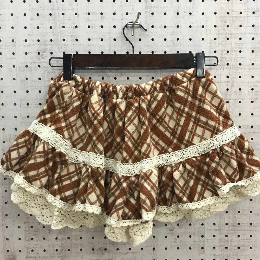 平成姫カジ 古着 オールド LIZ LISA チェック柄 キュロットスカート