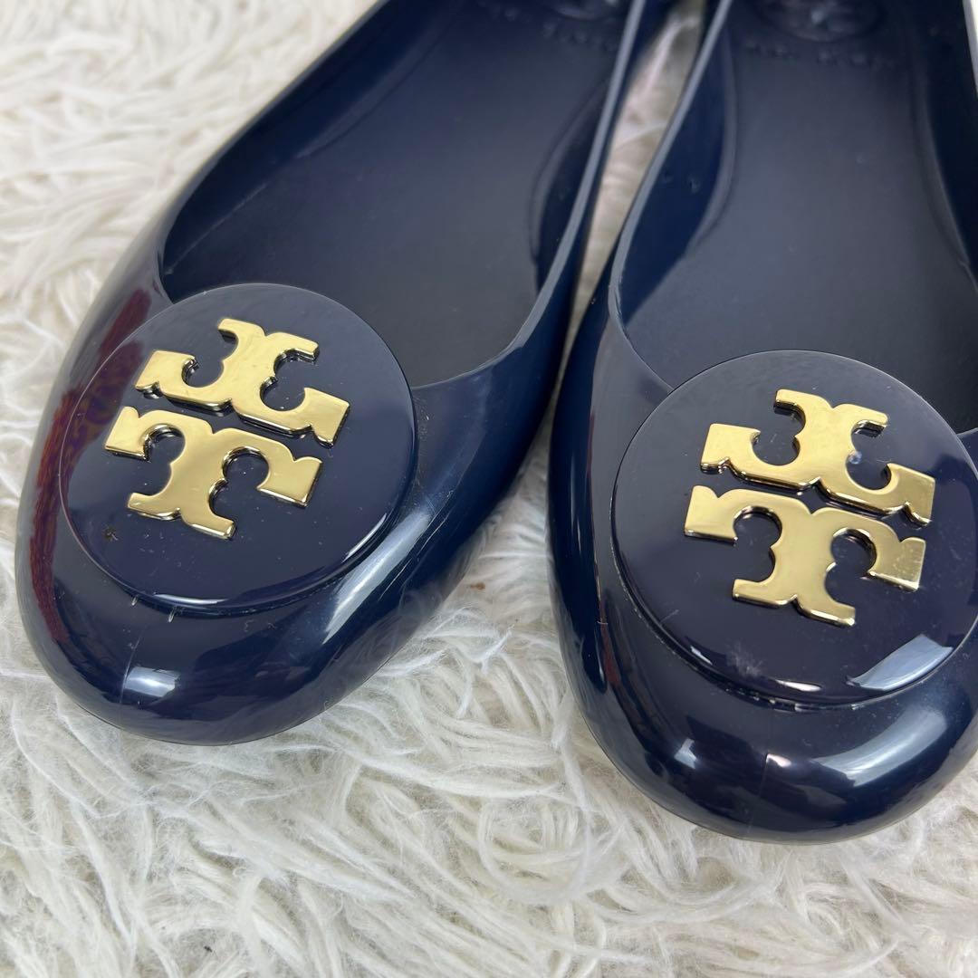 ✨極美品✨トリーバーチ フラットシューズ レインシューズ ネイビー ラバー 8