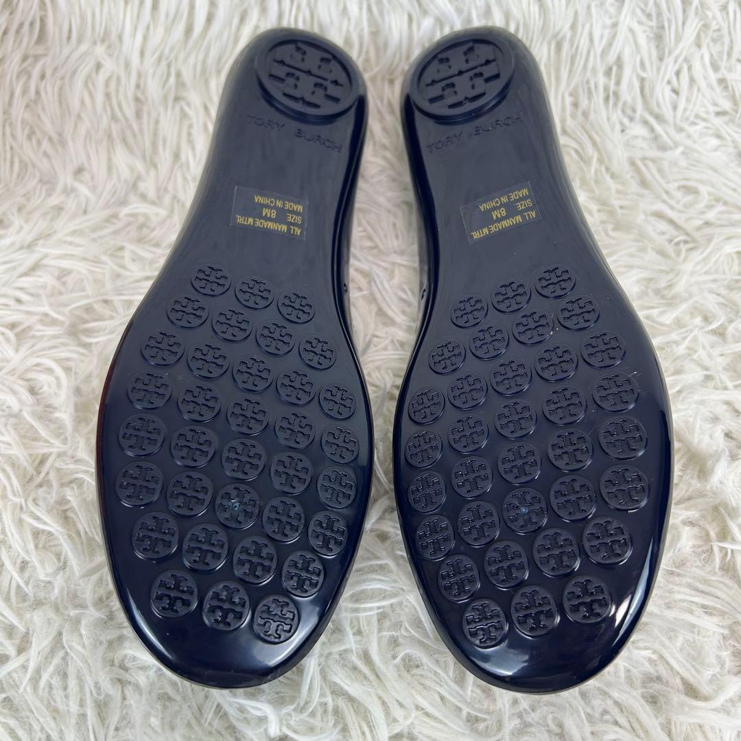 ✨極美品✨トリーバーチ フラットシューズ レインシューズ ネイビー ラバー 8